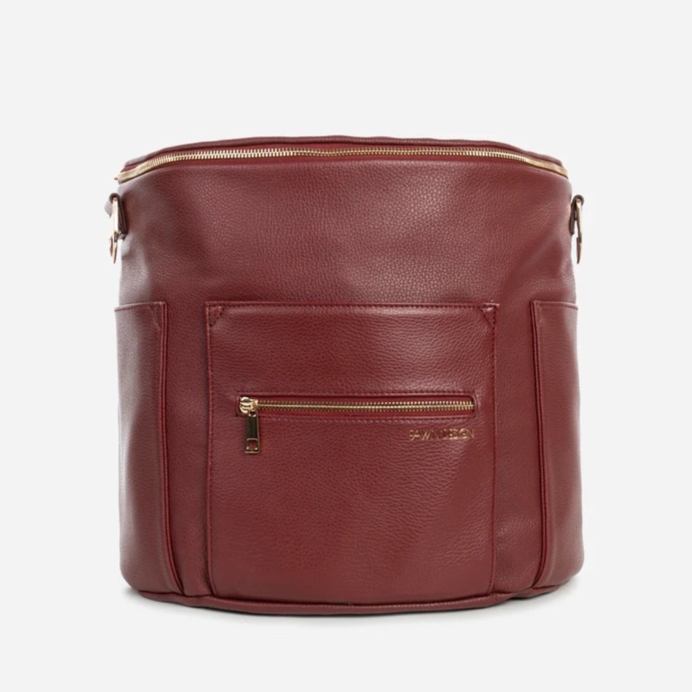 NWOT Fawn Original Diaper Bag in wine